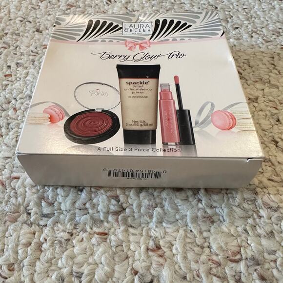 Laura Geller berry glow trio a full size 3 pc collection primer blush lipgloss - Picture 3 of 11